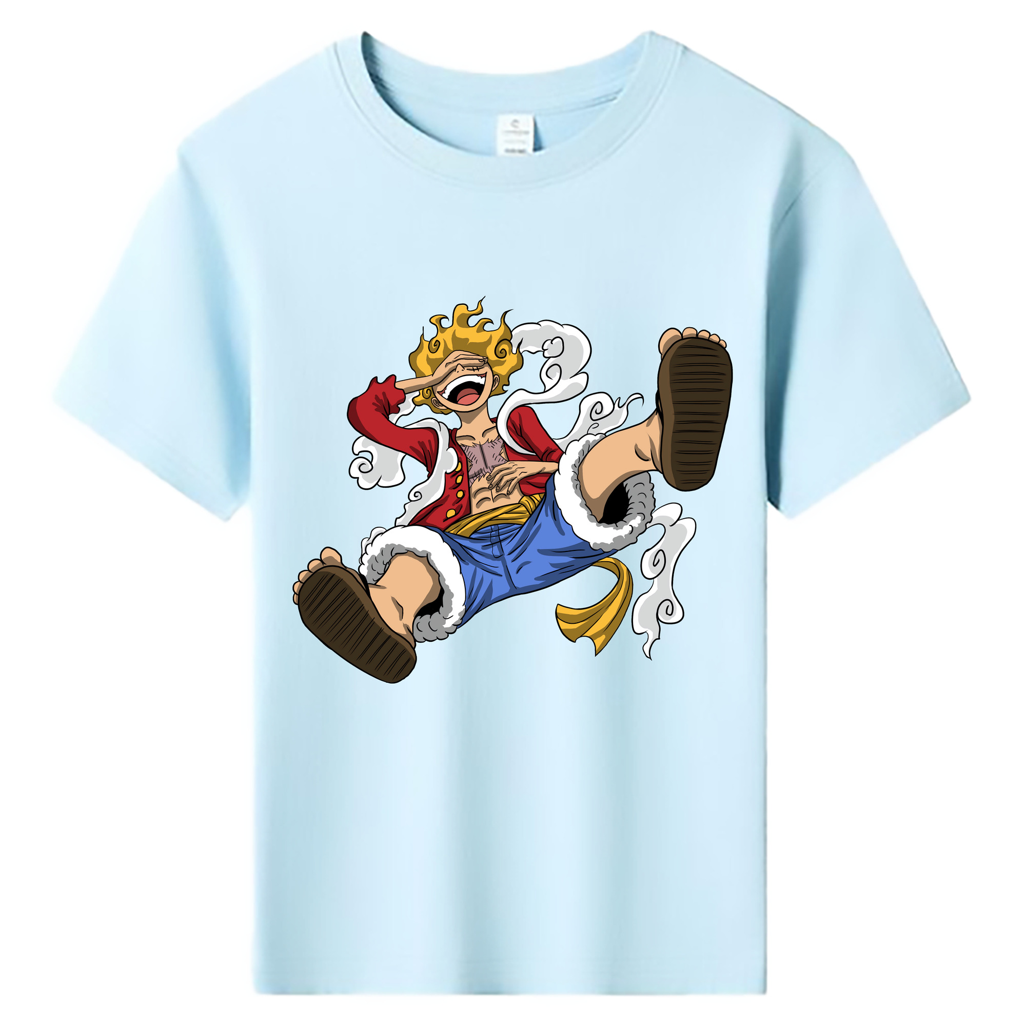 ワンピース モンキー・D・ルフィ ONE PIECE Monkey D. Luffy 綿100％キッズTシャツ（フロントプリント）